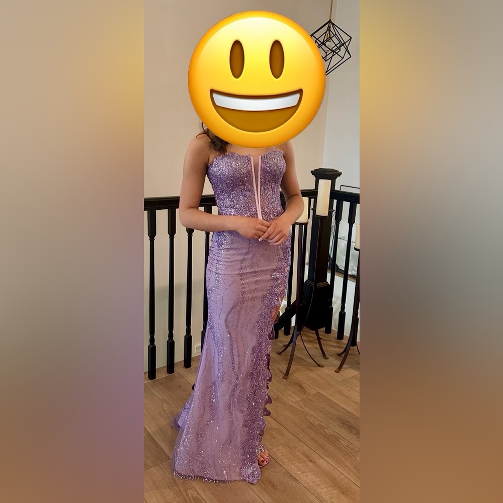 Elegant Purple Sequin Dress